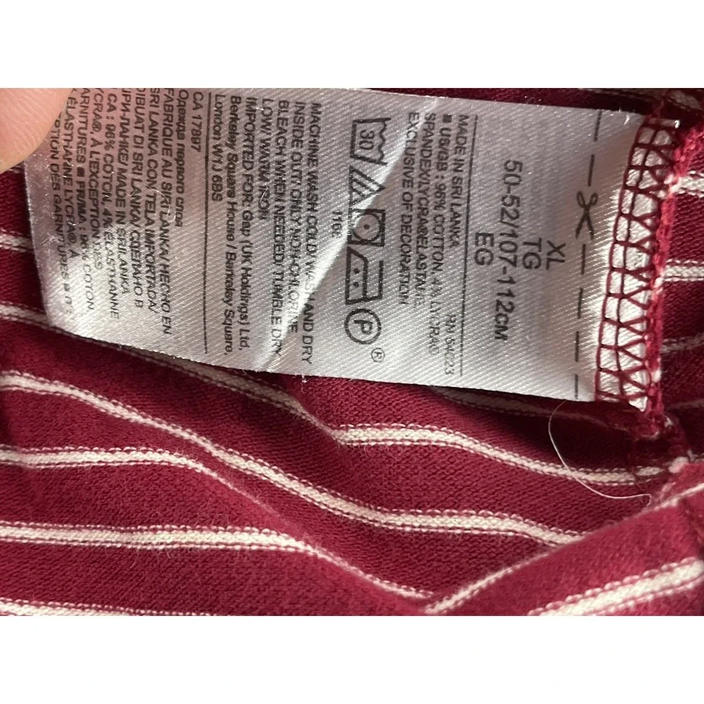 Banana Republic Polo Shirt Mens XL Golf Casual Knit Red Striped Short Sleeve
